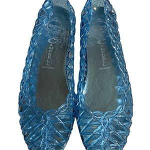 Havana Last Jeffrey Campbell Jelly shoes Blue Glitter Size 9